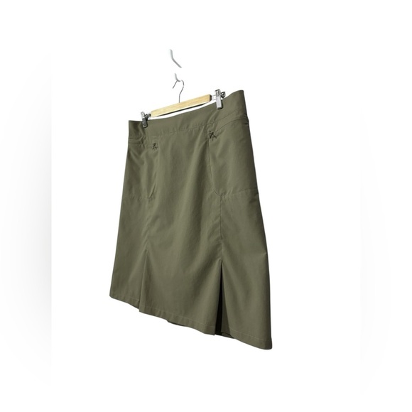 NWOT, Chlorophylle Maya Skirt, Olive Green Outdoor Travel Skirt, Size 14 - Picture 5 of 8